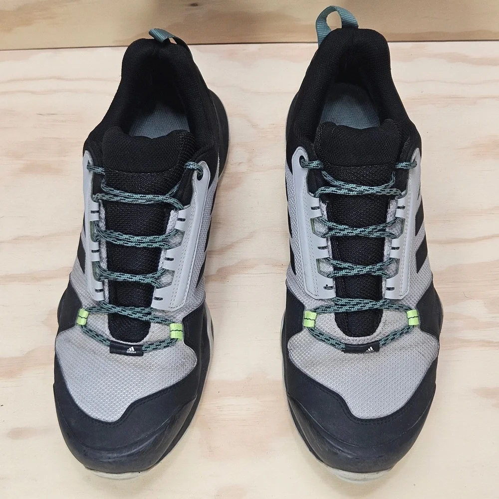 Adidas Terrex AX3 Men 13 Grey Black Signal Green Hiking Shoes FW9452